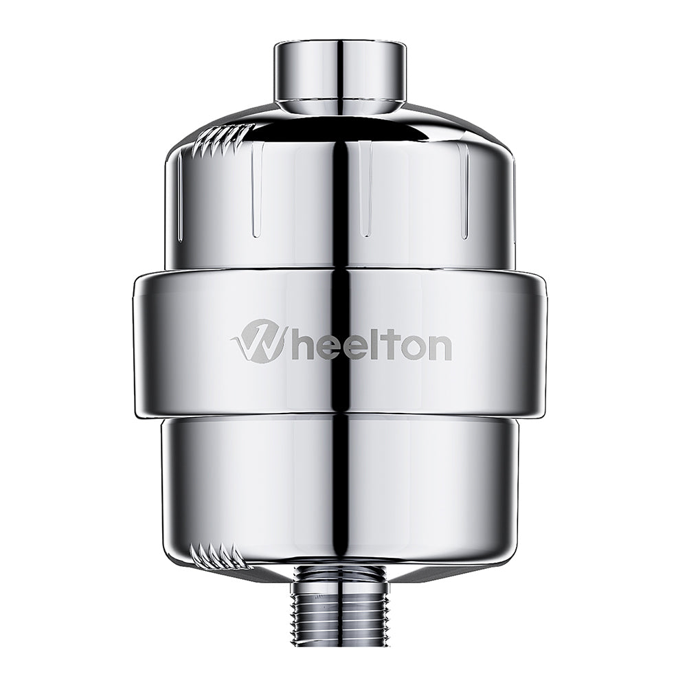 Wheelton High-Flow Chlorine-Free Shower Filter - Soothes Dry Itchy Skin, Reduces Dandruff, Eczema, and Transforms Your Shower Experience -Chrome