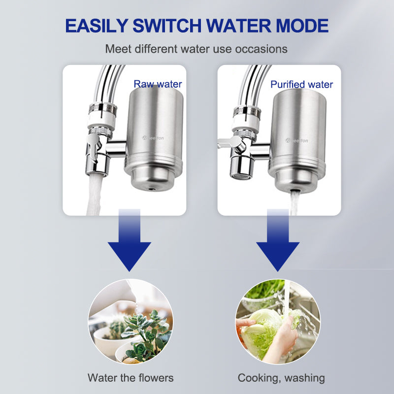 Wheelton Stainless Steel Tap Filter Water Purifier Faucet Composite Activated Carbon